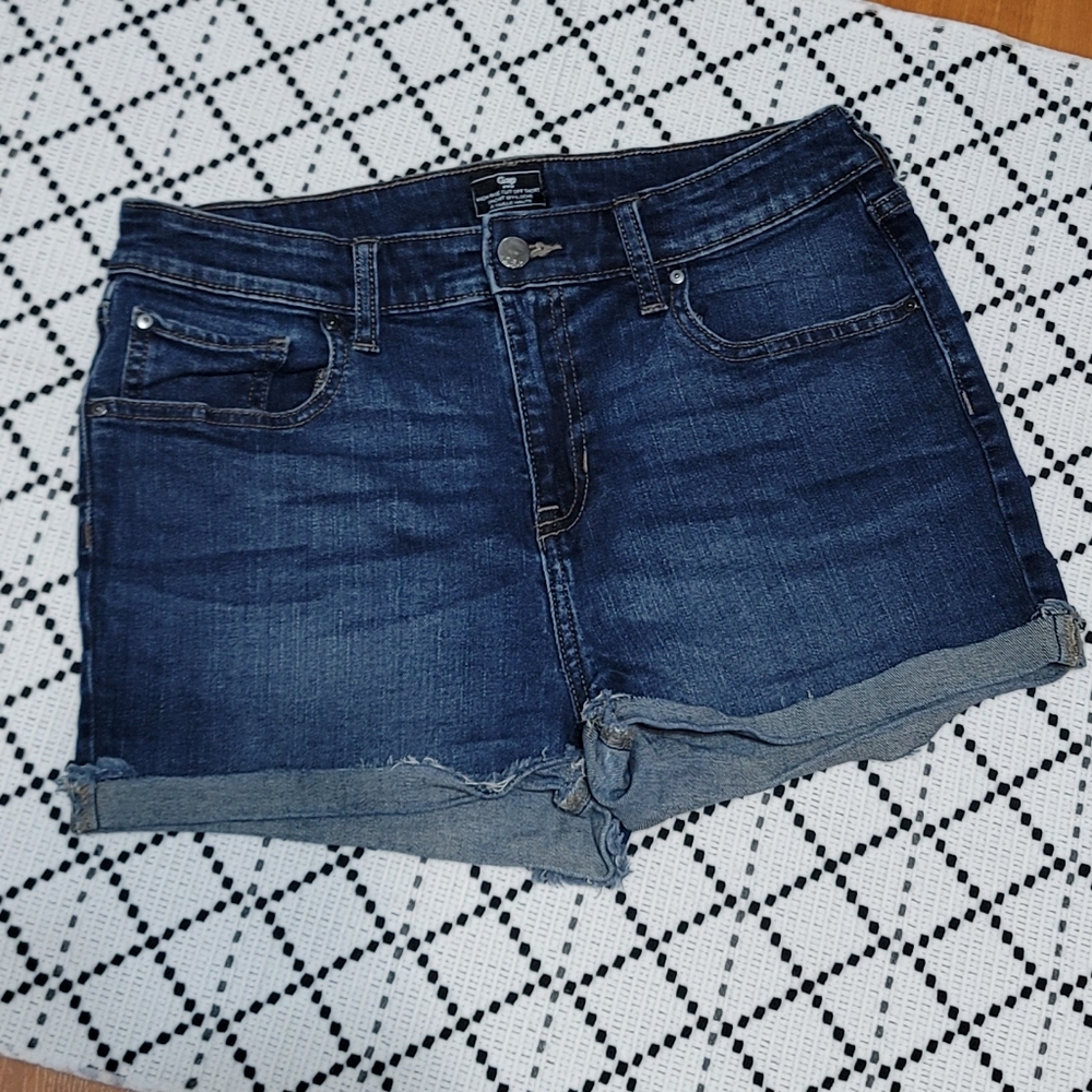 Gap High Waisted Cuff Denim Shorts